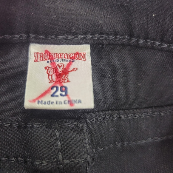 True Religion Black Distressed Skinny Jeans - Picture 8 of 9